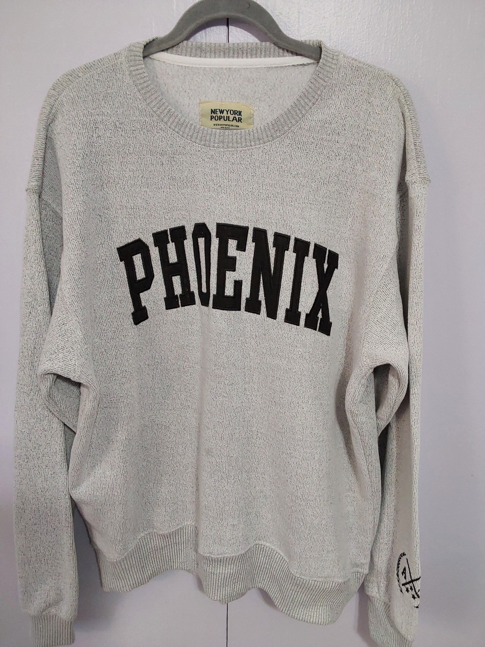 Phoenix Crewneck Sweatshirt - Light Gray by New York Popular